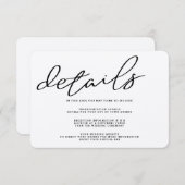 シンプル素朴クラフト紙詳細カード エンクロージャーカード (正面/裏面)