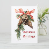 シンプル素朴クリスマス シーズンカード (スタンド正面)