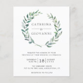 シンプル素朴グリーナリー結婚式招待状 (正面)