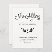 シンプル素朴スクリプト | 住所の変更 案内ポストカード (正面/裏面)
