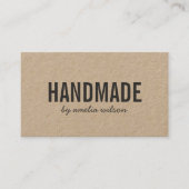シンプル素朴スタイリッシュ手作りクラフト 名刺 (正面)