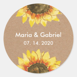 シンプル素朴スタイリッシュ日の花。カスタマイズ ラウンドシール