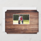 シンプル素朴ダークウッドMerry Christmasフォトカード シーズンカード (裏面)