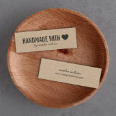 シンプル素朴ハートの手作り スキニー名刺