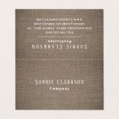 シンプル素朴バーラップ効果二重ロイヤリティ 名刺 (外部フラット)