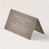 シンプル素朴バーラップ効果二重ロイヤリティ 名刺 (裏面)