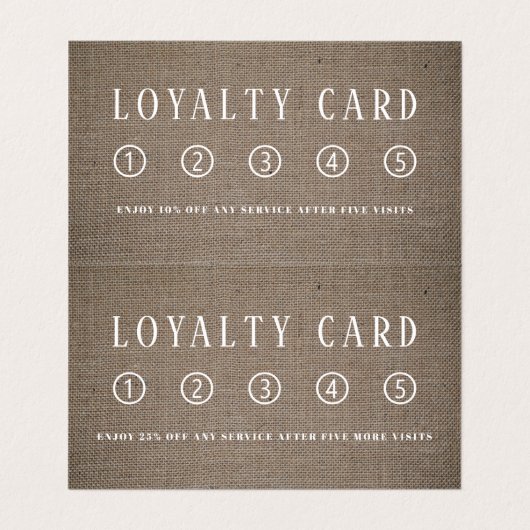 シンプル素朴バーラップ効果二重ロイヤリティ 名刺 (内部フラット)