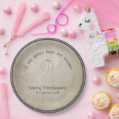 シンプル素朴パンプキンフレンドリー ペーパープレート (パーティー)