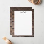 シンプル素朴パーソナライズされた木文具フラット ノートカード (正面/裏面インサイチュ)