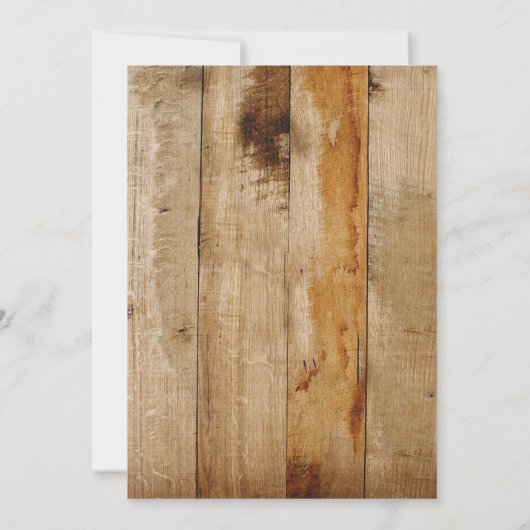 シンプル素朴ヒマワリ木十字洗礼 招待状 (裏面)