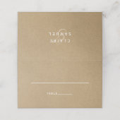 シンプル素朴フェイクク結婚ラフト プレイスカード (外部開封)