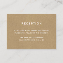 シンプル素朴フェイクKraftウェディングレセプション