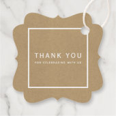 シンプル素朴フェイクKraft結婚's Thank You フェイバータグ (裏面)