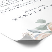 シンプル素朴フローラの取り外し式標識 ポスター (角)