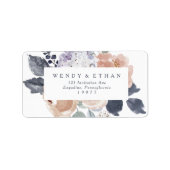 シンプル素朴フローラウェディングRSVP住所 シール (正面)