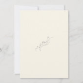 シンプル素朴フローラミニマル結婚ズ 招待状 (裏面)