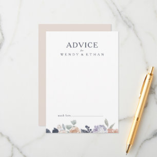 シンプル素朴フローラ結婚アドバイスカード アドバイスカード