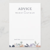 シンプル素朴フローラ結婚アドバイスカード アドバイスカード (正面)