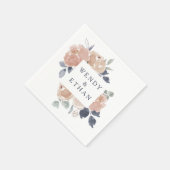 シンプル素朴フローラ結婚ナプキンス スタンダードカクテルナプキン (角)