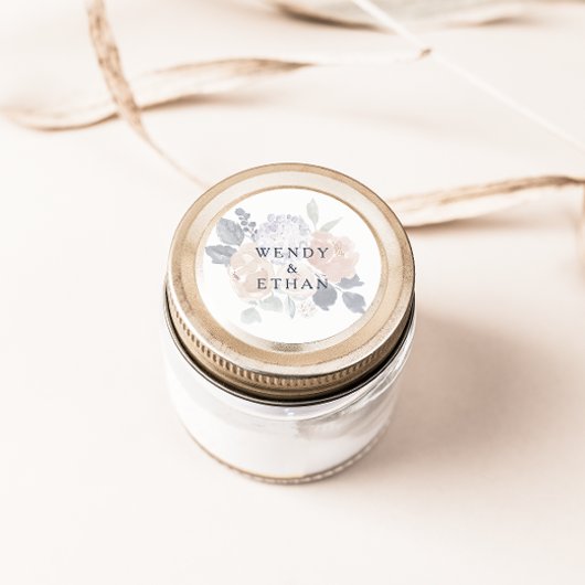 シンプル素朴フローラ結婚封筒用シール ラウンドシール