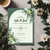 シンプル素朴フローラ結婚式招待状 招待状