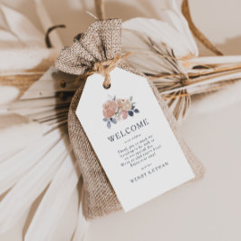 シンプル素朴フローラ結婚歓迎ラベル ギフトタグ