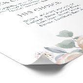 シンプル素朴フローラ署名ドリンクの署名 ポスター (角)