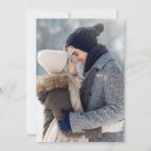 シンプル素朴ブランチ2枚フォトクリスマスホリデー シーズンカード (裏面)