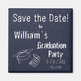 シンプル素朴ブルーストーン卒業 マグネット