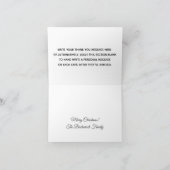 シンプル素朴ホリデーパーティクリスマス サンキューカード (内部)