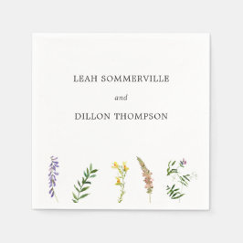 シンプル素朴ボホフローラ野結婚花 スタンダードカクテルナプキン