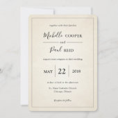 シンプル素朴ミニマル結婚式招待状 招待状 (正面)