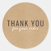 シンプル素朴モダンお客さま ラウンドシール (正面)