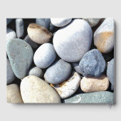 シンプル素朴モダンエレガントペブル結婚自然ズ ゲストブック (裏面)