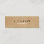 シンプル素朴モダンクラフト スキニー名刺 (正面)