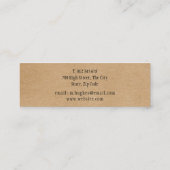 シンプル素朴モダンクラフト スキニー名刺 (裏面)