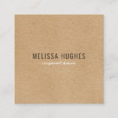 シンプル素朴モダンクラフト スクエア名刺 (正面)