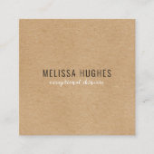 シンプル素朴モダンクラフト スクエア名刺 (正面)