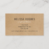 シンプル素朴モダンクラフト 名刺 (裏面)