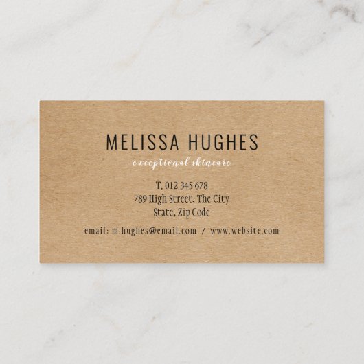 シンプル素朴モダンクラフト 名刺 (裏面)