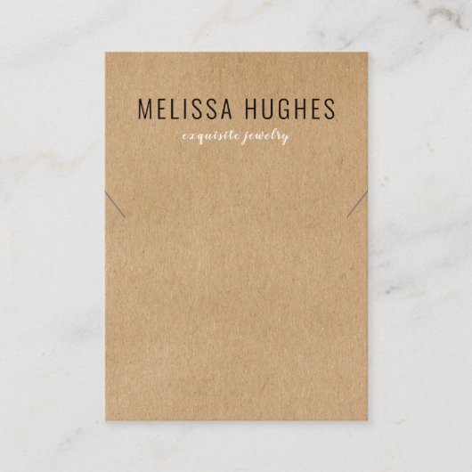 シンプル素朴モダンジュエリー表示カード 名刺 (正面)