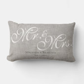 シンプル素朴モダンミセス・ギフト・グレー ランバークッション (正面)