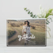 シンプル素朴モダン卒業生 案内状 (スタンド正面)