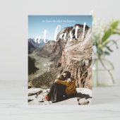 シンプル素朴モダン婚約パーティ 招待状 (スタンド正面)