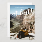 シンプル素朴モダン婚約パーティ 招待状 (正面/裏面)