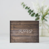 シンプル素朴モダン式RSVPポストカード ポストカード (スタンド正面)