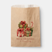 シンプル素朴モダン水の色クリスマス フェイバーバッグ (正面)