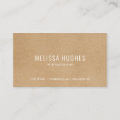 シンプル素朴モダンKraftアポイントメントカード 名刺 (裏面)