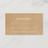 シンプル素朴モダンKraftアポイントメントカード 名刺 (正面)