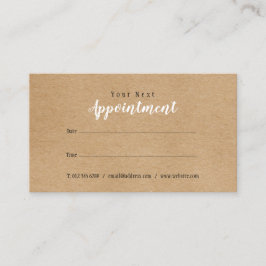 シンプル素朴モダンKraftアポイントメントカード 名刺